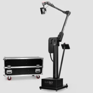 OrcaVue Glambot Essentials Package: the robotic arm with its road case