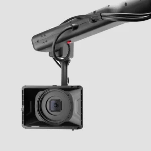 Lens hood installed horizontally on the OrcaVue Glambot's camera